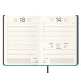 Agenda Anual (2026) Dohe Manhattan Cosida Tapa Extra Polipiel Con Goma 140X200 D/P Verde