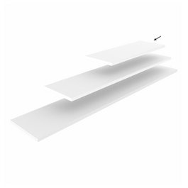 Vollrath Pujadas Estante Estrecho Cubic 50 cm, Madera, Blanco, para Buffet y Exposición