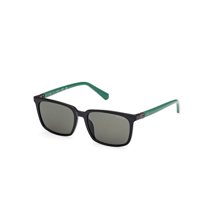 GUESS Gafas de Sol GU8294 05N para Hombre - Gafas Rectangulares Negro, Calibre 52 mm, Patilla 140 mm