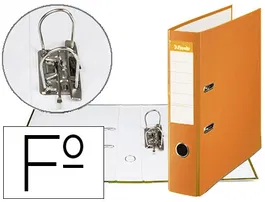 Esselte Archivador de Palanca Folio Lomo 75 mm Rado Naranja Carton Forrado PVC