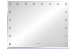 DKD Home Decor Espejo LED de Cristal 80x12x62 con 18 Bombillas y Control Táctil