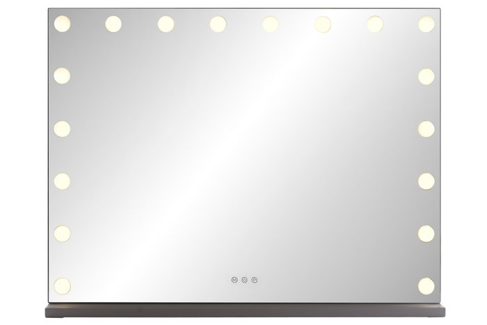 DKD Home Decor Espejo LED de Cristal 80x12x62 con 18 Bombillas y Control Táctil DKD Home Decor Espejo LED de Cristal 80x12x62 con 18 Bombillas y Control Táctil