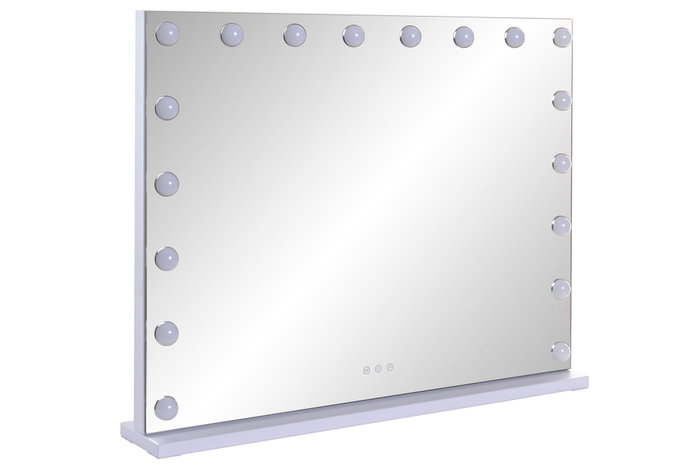 DKD Home Decor Espejo LED de Cristal 80x12x62 con 18 Bombillas y Control Táctil DKD Home Decor Espejo LED de Cristal 80x12x62 con 18 Bombillas y Control Táctil