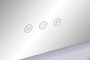 DKD Home Decor Espejo LED de Cristal 80x12x62 con 18 Bombillas y Control Táctil