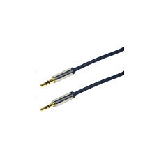LogiLink Cable de Audio 3.5 mm a 3.5 mm, 3 m, Azul, Metalizado LogiLink Cable de Audio 3.5 mm a 3.5 mm, 3 m, Azul, Metalizado