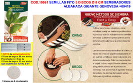 FINSTOCK Semillas de Albahaca 5 Discos de 8 cm