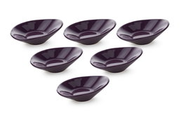 Hermia ST511006F498A000000MAYD200 Juego de 6 Salseras de Cerámica Morado 12x7.9x3cm