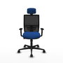 PIQUERAS Y CRESPO Silla de oficina Yunquera Azul y Negro con Mecanismo Sincro/Traslack