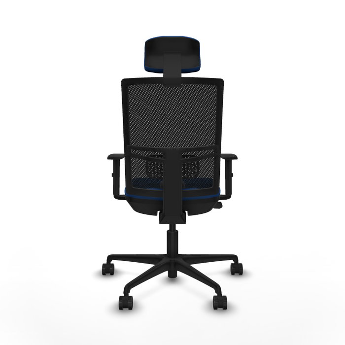 PIQUERAS Y CRESPO Silla de oficina Yunquera Azul y Negro con Mecanismo Sincro/Traslack