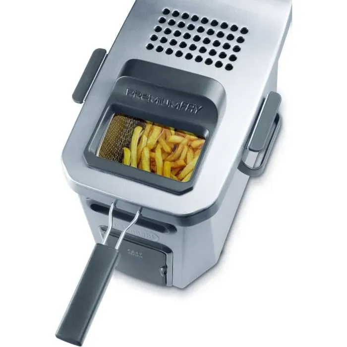 Delonghi F44532CZ Freidora Eléctrica Semiprofesional PremiumFry - Acero Inoxidable, 5L Aceite, 1.5kg Papas