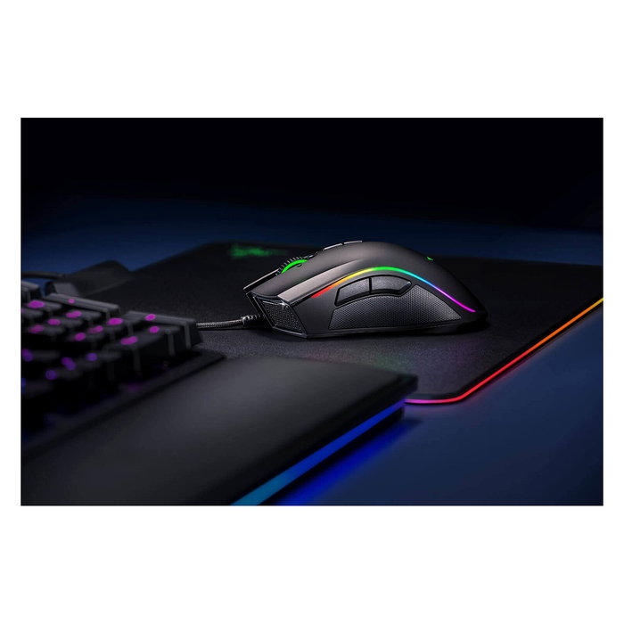 Razer Mamba Elite - Ratón Gaming Óptico Ergonómico para Diestros, 16000 DPI, 9 Botones Programables, Cable USB 2.1m, Negro