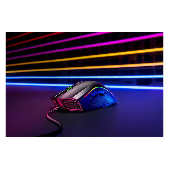 Razer Mamba Elite - Ratón Gaming Óptico Ergonómico para Diestros, 16000 DPI, 9 Botones Programables, Cable USB 2.1m, Negro