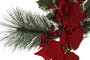 DKD Home Decor Rama de Flor de Navidad Rojo y Verde