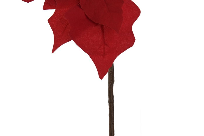 DKD Home Decor Rama de Flor de Navidad Rojo y Verde