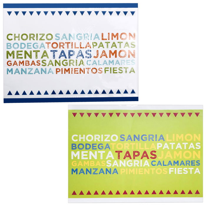 Pick and Drink Juego De 20 Individuales De Papel Para Comida Medidas 32x44 Cm Colores Surtidos