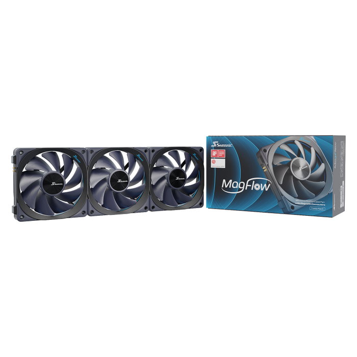 Seasonic MagFlow PWM Kit de 3 ventiladores de 120 mm Seasonic MagFlow PWM Kit de 3 ventiladores de 120 mm