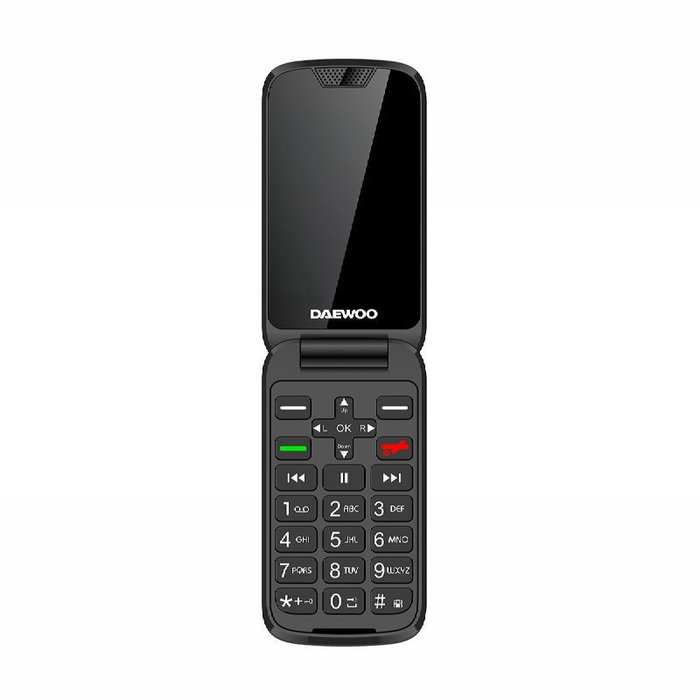 Daewoo TELEFONO MOVIL 4G SENIOR Concha Doble Pantalla 2.8 + 1.77 Pulgadas Dual SIM