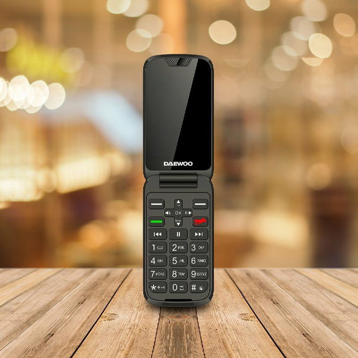 Daewoo TELEFONO MOVIL 4G SENIOR Concha Doble Pantalla 2.8 + 1.77 Pulgadas Dual SIM