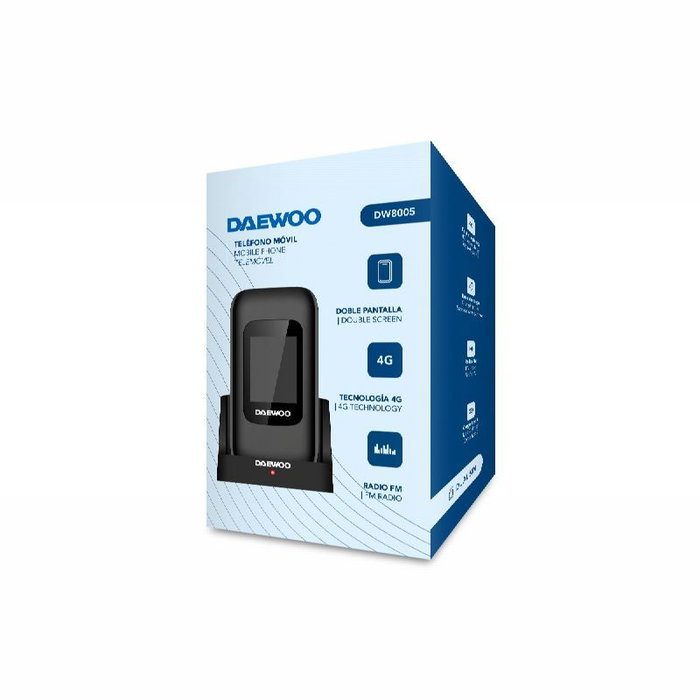 Daewoo TELEFONO MOVIL 4G SENIOR Concha Doble Pantalla 2.8 + 1.77 Pulgadas Dual SIM