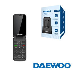 Daewoo TELEFONO MOVIL 4G SENIOR Concha Doble Pantalla 2.8 + 1.77 Pulgadas Dual SIM