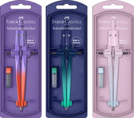 Compas Faber-Castell Stream Ajuste Rapido Flow Edition Surtido (3 Col.) (Set de 5)