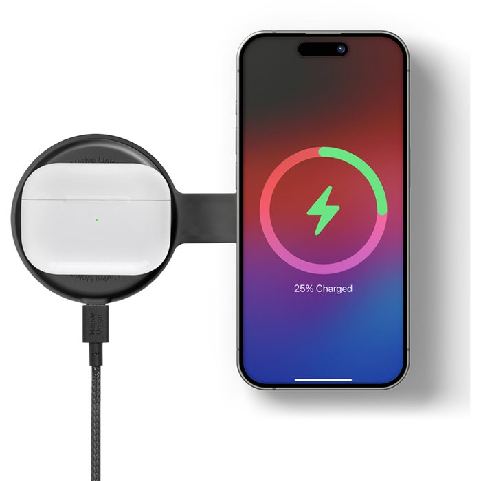 Native Union Voyage 2-in-1 Qi2 Foldable Wireless Charger Negro Native Union Voyage 2-in-1 Qi2 Foldable Wireless Charger Negro
