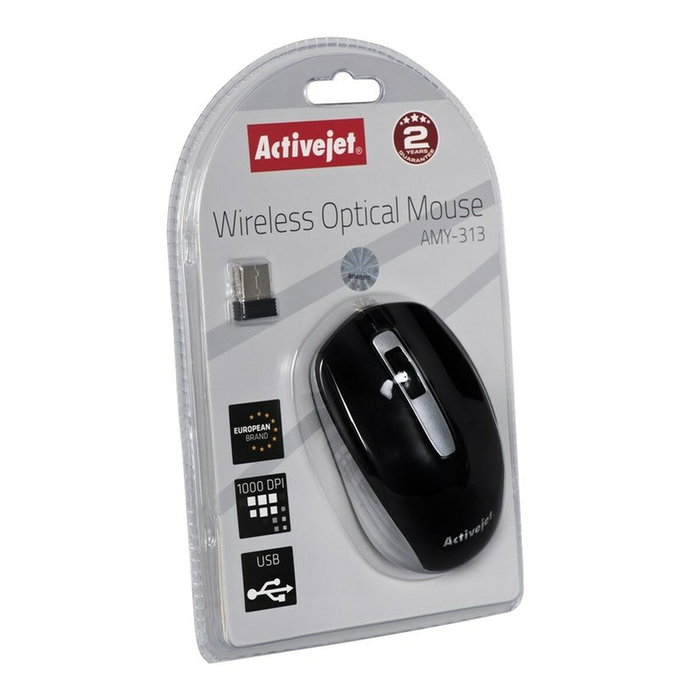 Activejet amy-313 ratÓn rf inalÁmbrico Óptico 1200 dpi ambidextro