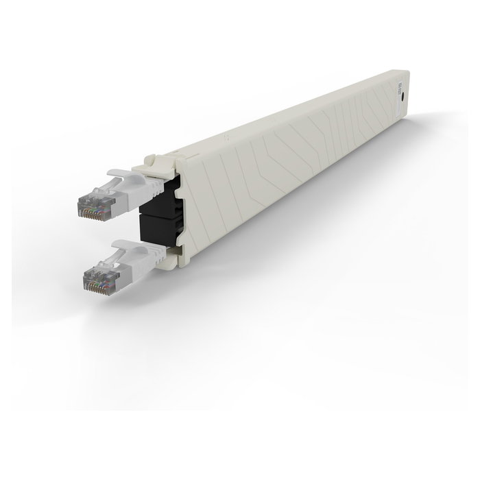PATCHBOX Kupferkassette patchbox.one, 8RU (0.8m), Cable de Red Cat. 6a U/FTP STP, PoE+, RJ-45 Macho, Blanco