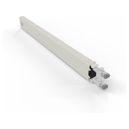 PATCHBOX Kupferkassette patchbox.one, 8RU (0.8m), Cable de Red Cat. 6a U/FTP STP, PoE+, RJ-45 Macho, Blanco