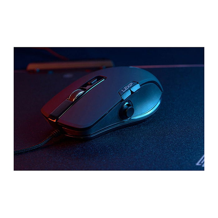 Lexip NP93 Gaming Ratón - Cableado USB para Mano Derecha, 12 Botones Programables, 12000 DPI, Sensor Cerámico, Iluminación Multicolor, Negro, 190 x 135 x 55 mm Lexip NP93 Gaming Ratón - Cableado USB para Mano Derecha, 12 Botones Programables, 12000 DPI, Sensor Cerámico, Iluminación Multicolor, Negro, 190 x 135 x 55 mm