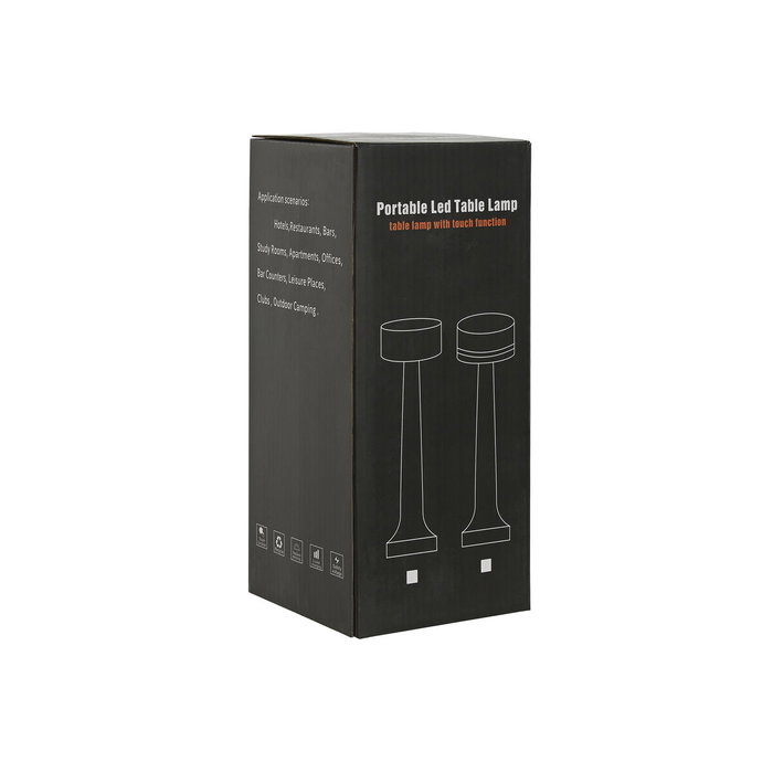 DKD Home Decor Lámpara de Sobremesa LED Recargable Táctil, Pack de 2