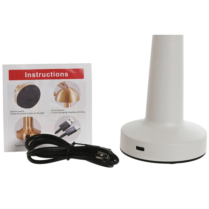 DKD Home Decor Lámpara de Sobremesa LED Recargable Táctil, Pack de 2