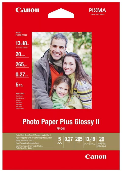 Canon Photo Paper Plus II PP-201 Blanco 13 x 18 cm Canon Photo Paper Plus II PP-201 Blanco 13 x 18 cm