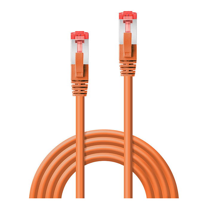 LINDY Patch Cable Cat6 S/FTP 1m Naranja 47807 - Cable de Red Blindado S-STP, RJ-45 Macho a Macho, PVC, 250 MHz