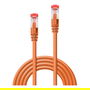 LINDY Patch Cable Cat6 S/FTP 1m Naranja 47807 - Cable de Red Blindado S-STP, RJ-45 Macho a Macho, PVC, 250 MHz