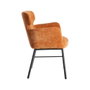 Silla Terracota Tejido-Metal Salón 59,50 X 62,50 X 86 cm (Set de 2)