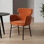 Silla Terracota Tejido-Metal Salón 59,50 X 62,50 X 86 cm (Set de 2)