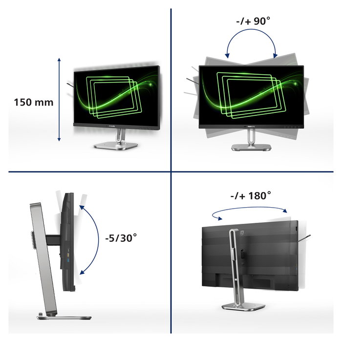 Philips 24B2G5200 Monitor de 23.8 pulgadas Full HD IPS Antracita Philips 24B2G5200 Monitor de 23.8 pulgadas Full HD IPS Antracita