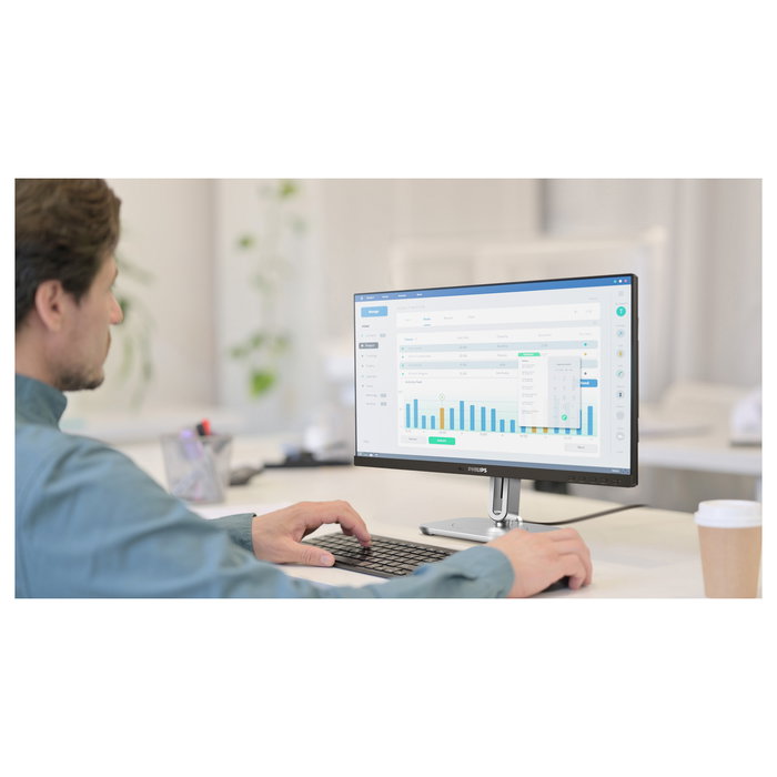 Philips Monitor 24B2G5200 23.8" (60.5cm) Full HD IPS 100Hz HDMI DP USB Antracita