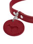 Hunter Collar Aalborg XS-S Cuello: 28-33 cm Rojo Cuero de Vaca Robusto Con Colgante