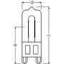 Osram HALOPIN Bombilla Halógena G9 25W 260Lm 2700K para Horno