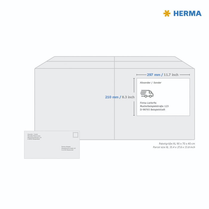 HERMA Etiquetas de alta resistencia blancas A4 210x297 mm 50 unidades HERMA Etiquetas de alta resistencia blancas A4 210x297 mm 50 unidades