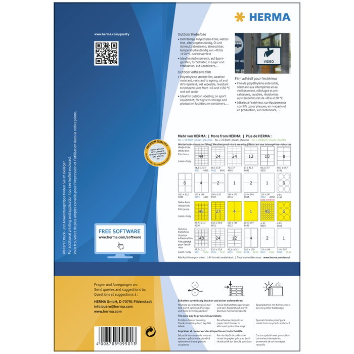 HERMA Etiquetas de alta resistencia blancas A4 210x297 mm 50 unidades HERMA Etiquetas de alta resistencia blancas A4 210x297 mm 50 unidades