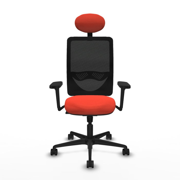 PIQUERAS Y CRESPO Silla de oficina Zulema con mecanismo Sincro, Naranja oscuro y Negro PIQUERAS Y CRESPO Silla de oficina Zulema con mecanismo Sincro, Naranja oscuro y Negro