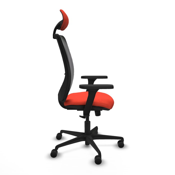 PIQUERAS Y CRESPO Silla de oficina Zulema con mecanismo Sincro, Naranja oscuro y Negro PIQUERAS Y CRESPO Silla de oficina Zulema con mecanismo Sincro, Naranja oscuro y Negro