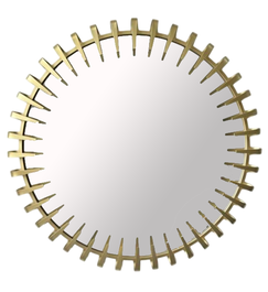 DKD Home Decor Espejo de Hierro y Cristal Dorado 98x98 cm