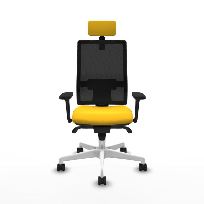 PIQUERAS Y CRESPO Silla de oficina Horna con mecanismo Sincro, Amarillo y Negro PIQUERAS Y CRESPO Silla de oficina Horna con mecanismo Sincro, Amarillo y Negro