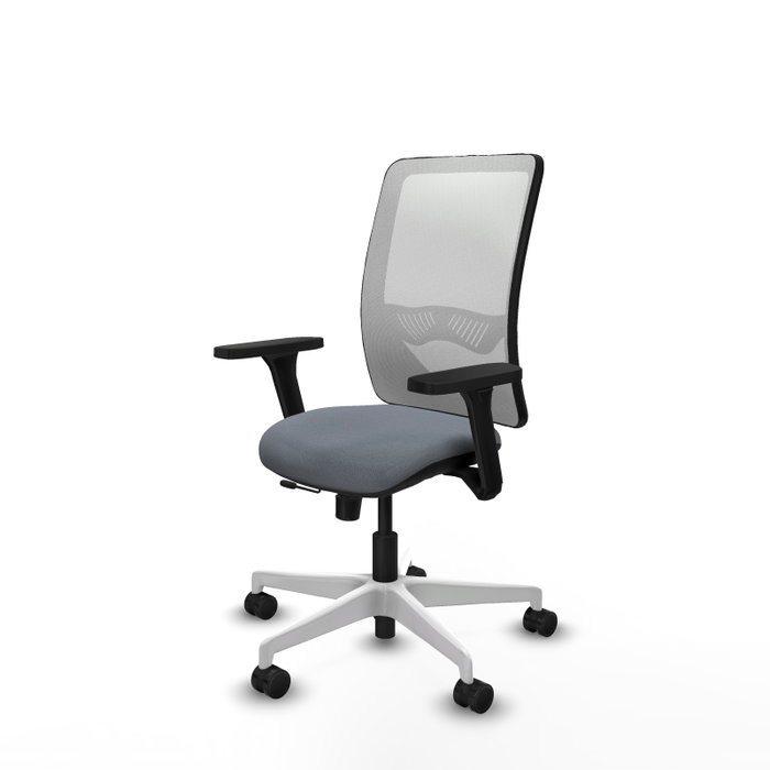 PIQUERAS Y CRESPO Silla de oficina Zulema con mecanismo Sincro/Traslack, Gris y Blanco PIQUERAS Y CRESPO Silla de oficina Zulema con mecanismo Sincro/Traslack, Gris y Blanco