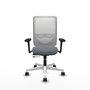PIQUERAS Y CRESPO Silla de oficina Zulema con mecanismo Sincro/Traslack, Gris y Blanco