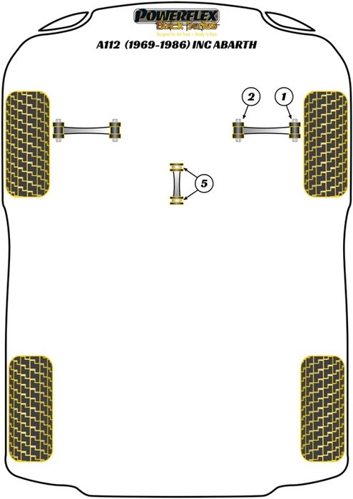 Powerflex PFF4-201BLK Brazo de Suspensión Silentblock Exterior Poliuretano Negro